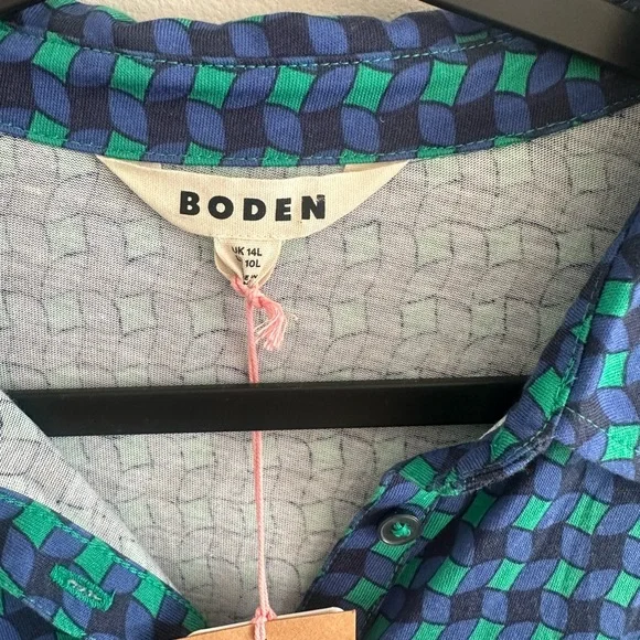 NWT Boden Laura jersey midi button front shirt dress size 10L - Picture 5 of 7